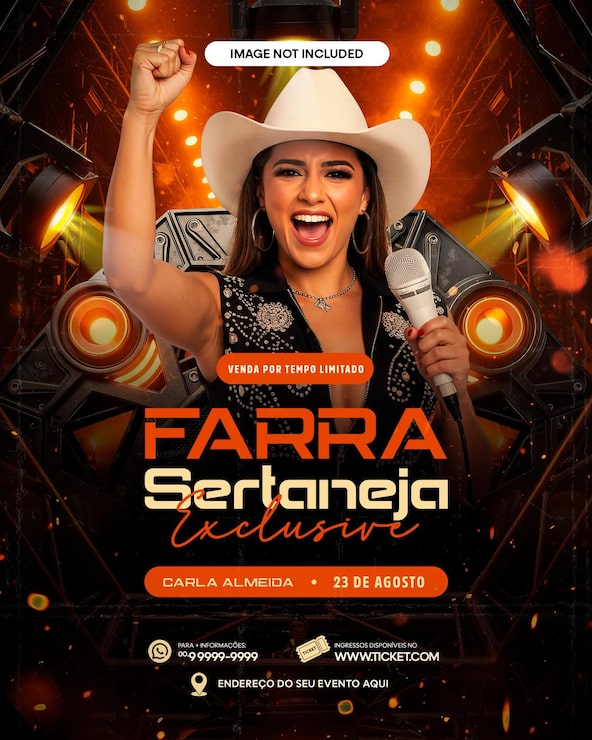 PSD flyer para evento de artista de show psd editável feed