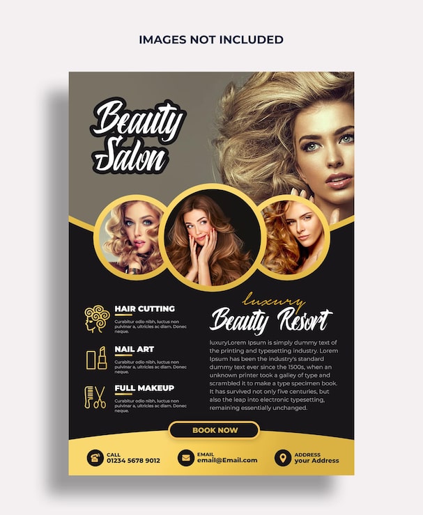 PSD flyer de salon de beauté