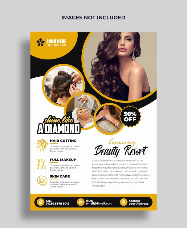 PSD flyer de salon de beauté