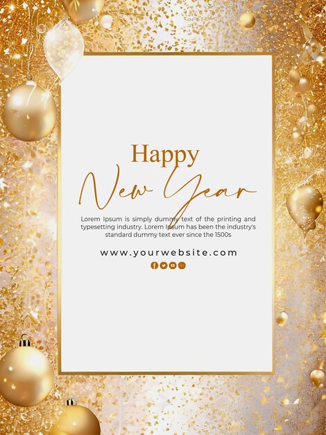 PSD fond de célébration de bonne année