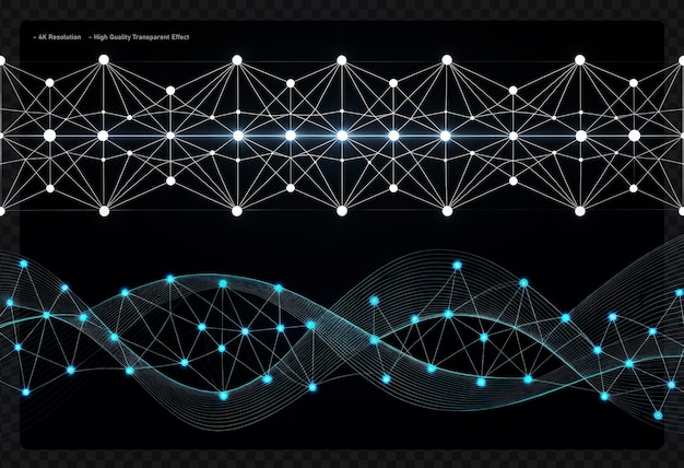 PSD fond technologique abstrait avec des points et des lignes interconnectés