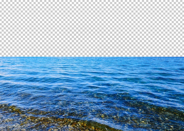 PSD fond de transparence isolé mer bleue
