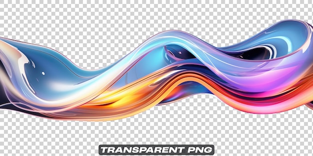 PSD forma astratta fluida iridescente isolata