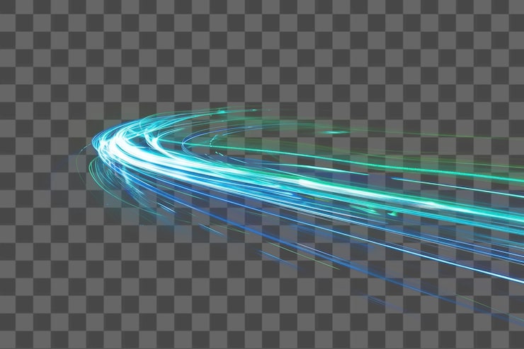 PSD fotografía nocturna con efecto de luz de cola de velocidad de png