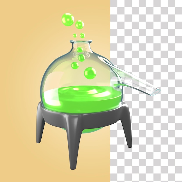 PSD frasco de veneno ícone 3d