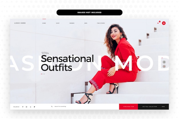 PSD frauen sommer mode website design