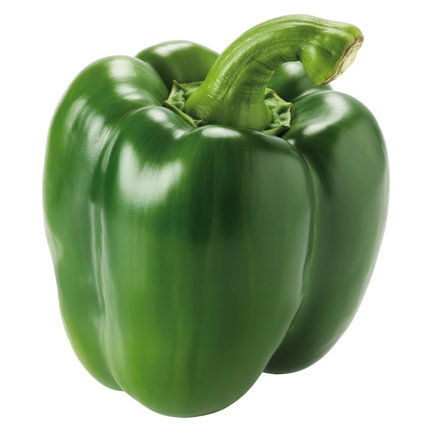 PSD frische, leuchtend grüne paprika