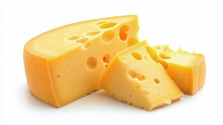 PSD fromage de gruyère isolé sur un fond transparent