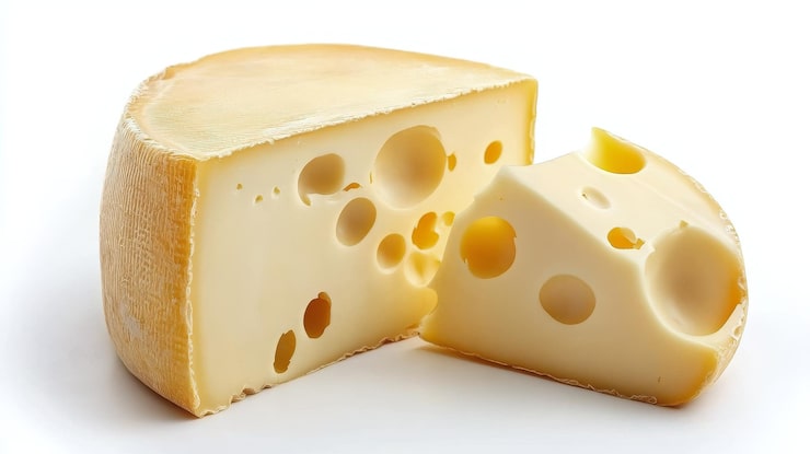PSD fromage de gruyère isolé sur un fond transparent