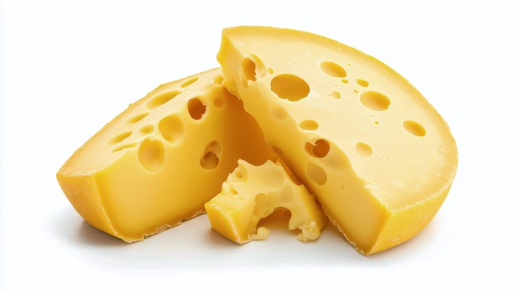 PSD fromage de gruyère isolé sur un fond transparent