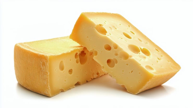 PSD fromage de gruyère isolé sur un fond transparent