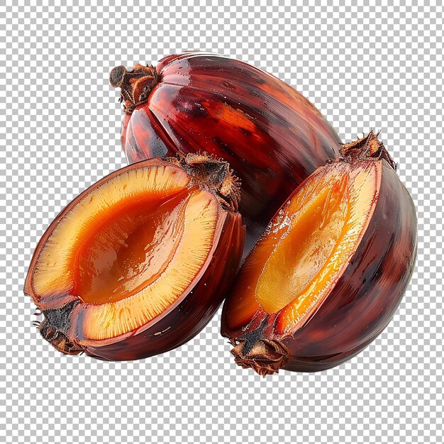 PSD fruta de castaña marrón con cubierta