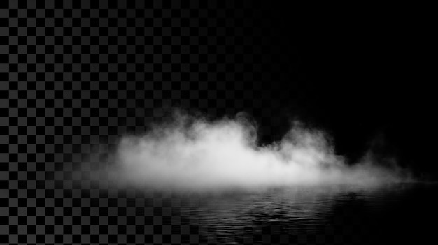 PSD fume blanche à la surface de l'eau