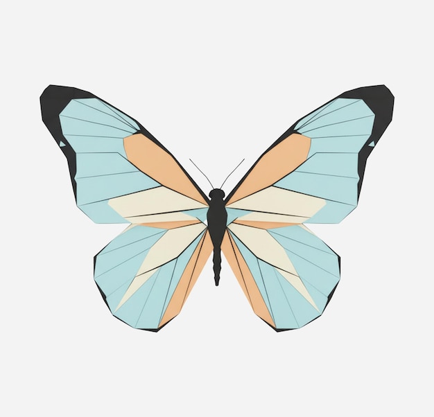 PSD geometrischer low-poly-schmetterling