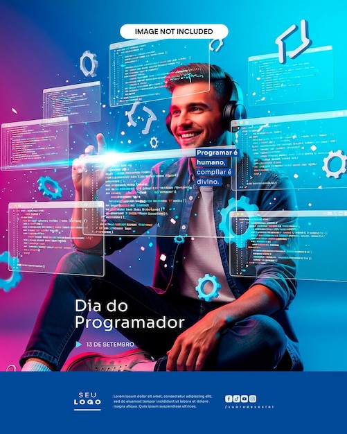PSD giornata dei programmatori 13 settembre codice modificabile psd per social media python java
