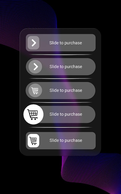 PSD glassmorphism idea swipe e-commerce