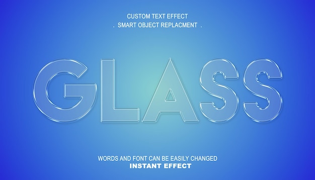 PSD glastext-effekt