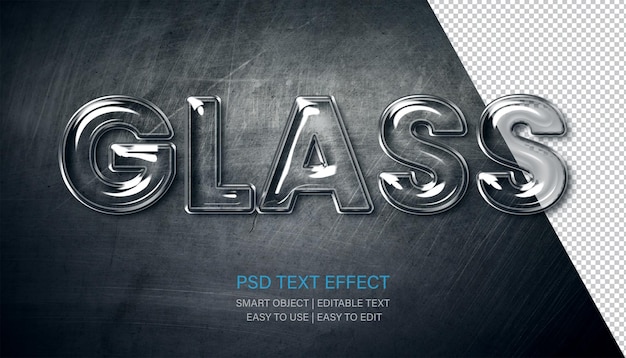 PSD glastexteffekt