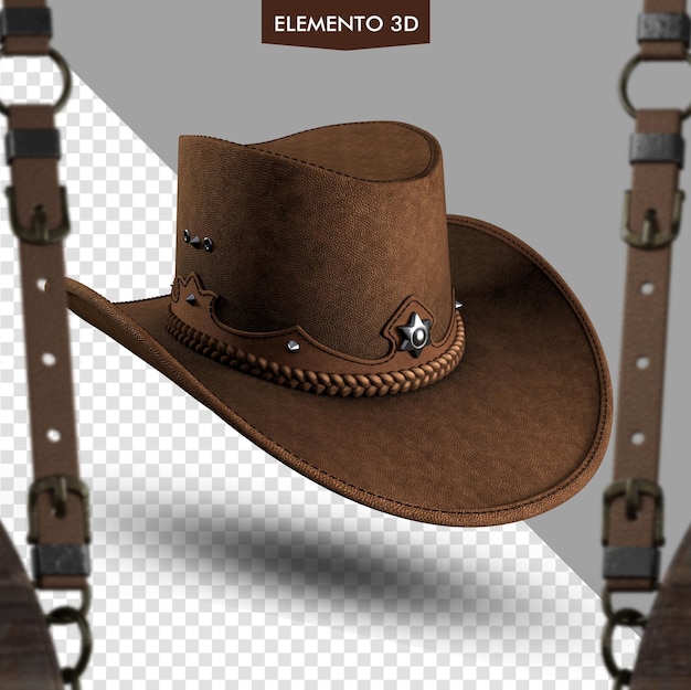 PSD un gorro elemento 3d con correa