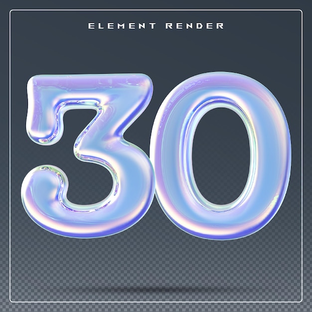 PSD gradient 3d nummer 30