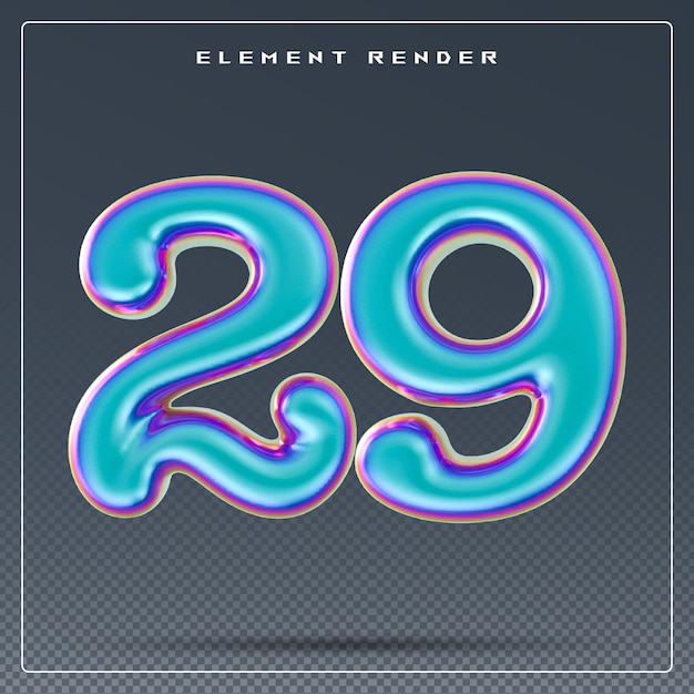PSD gradiente 3d número 29