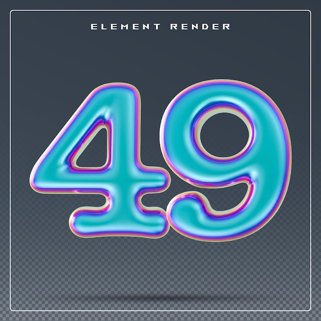PSD gradiente 3d número 49