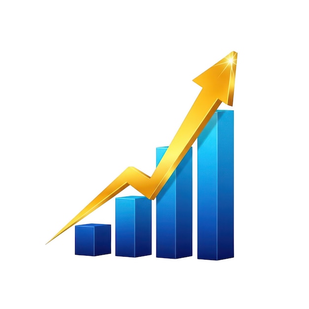 PSD graphique d'affaires en croissance