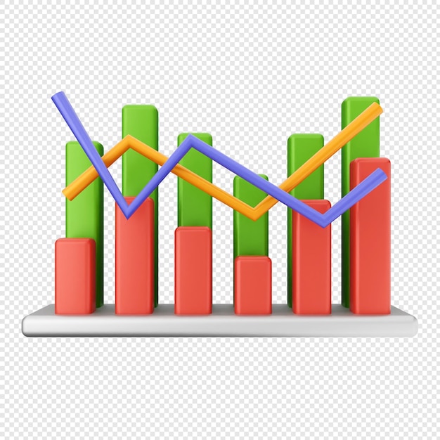 PSD graphique d'affaires financière 3d