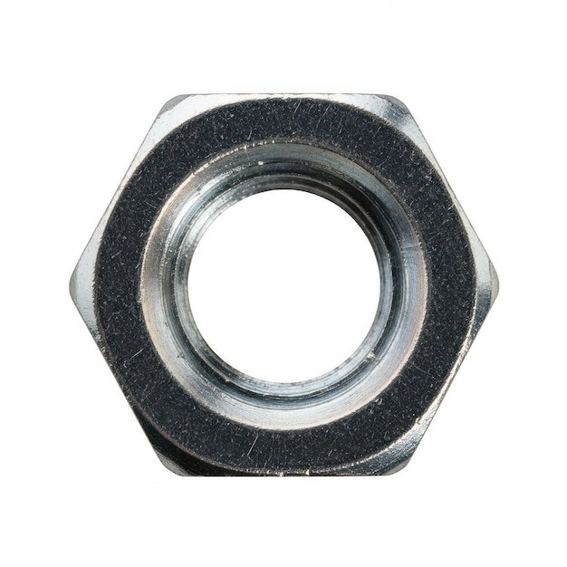 PSD gros plan d'un écrou hexagonal