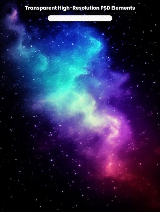 PSD hermosas nebulosas estrellas y galaxias elementos de esta imagen amueblados