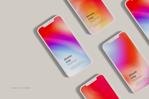 PSD hliněná maketa smartphonu