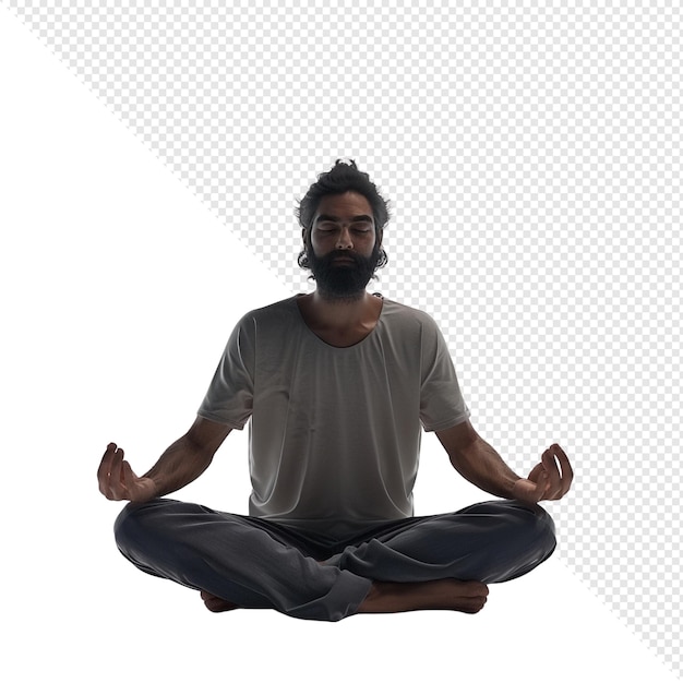 PSD el hombre en meditación