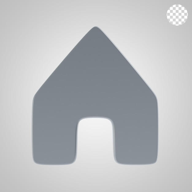 PSD home 3d icona e illustrazione