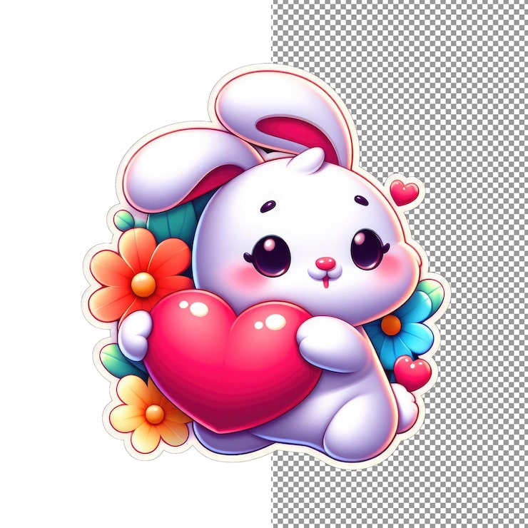 PSD hoppin' happiness spielhafter bunny delight aufkleber