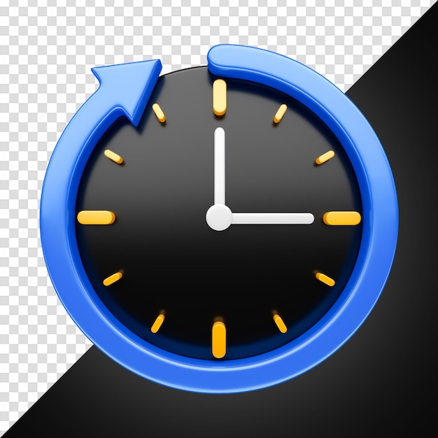 PSD une horloge 3d pour composer le bleu