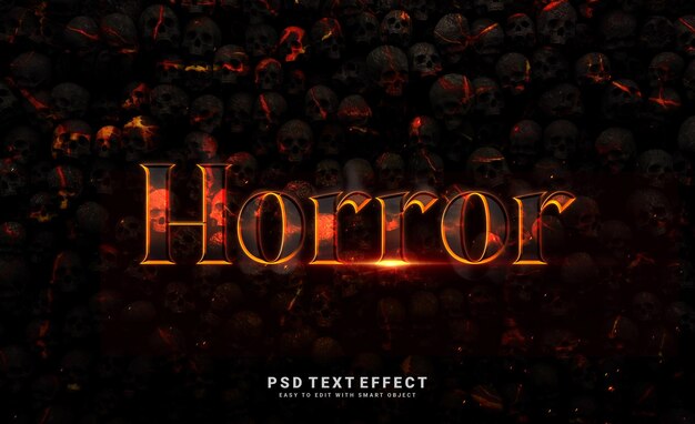 PSD horror-text-effekt