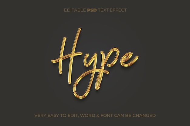 PSD hype-3d-text