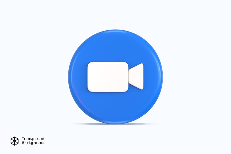 PSD icon de botón de llamada de video ilustración vectorial de renderización en 3d