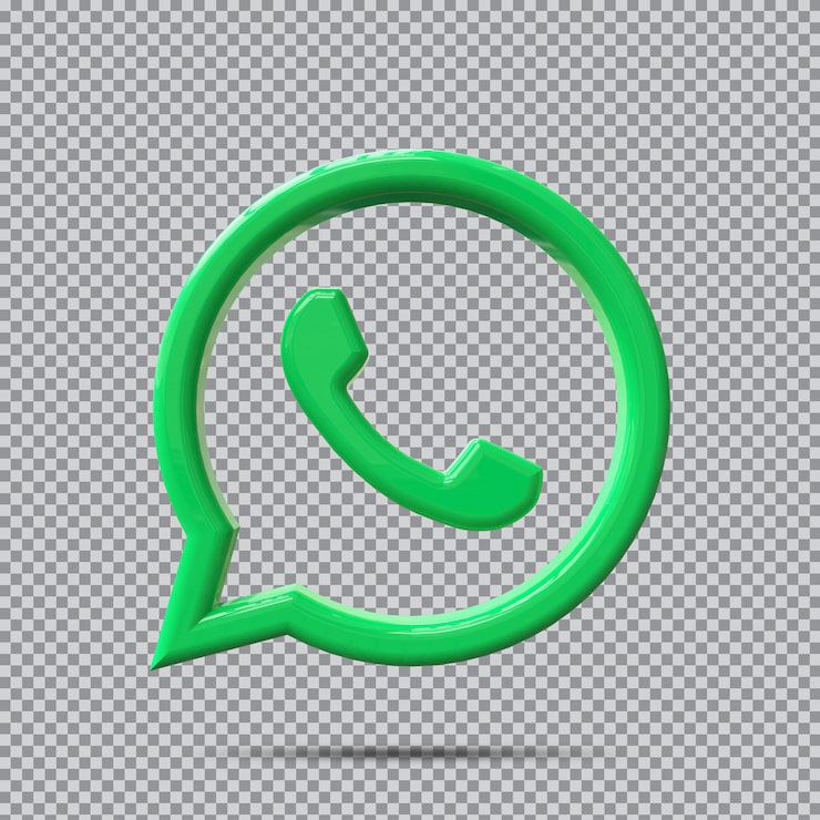 PSD icône 3d concept whatsapp
