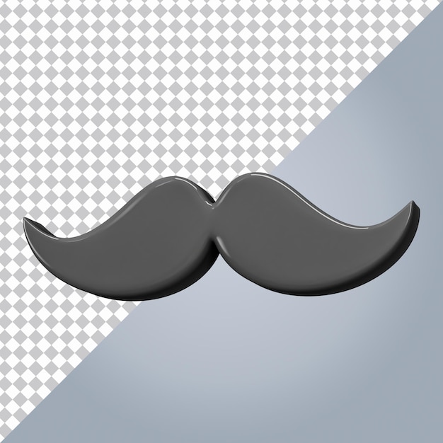 PSD ícone de bigode 3d