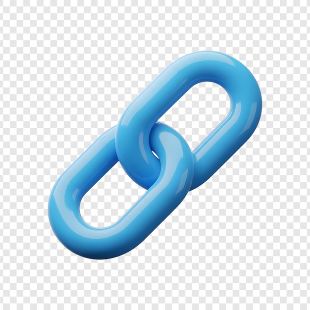 PSD ícone de ligação azul 3d