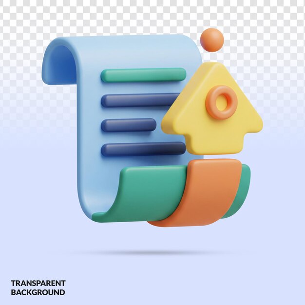 PSD ícone de upload e envio de documento 3d