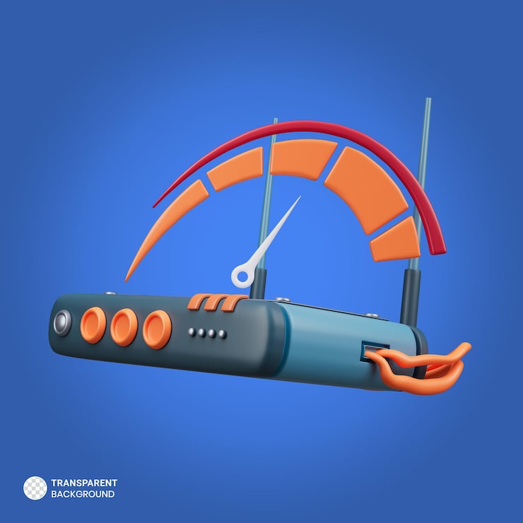PSD icône de routeur de jeu illustration de rendu 3d isolée