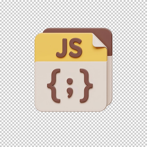 PSD iconica di file javascript 3d
