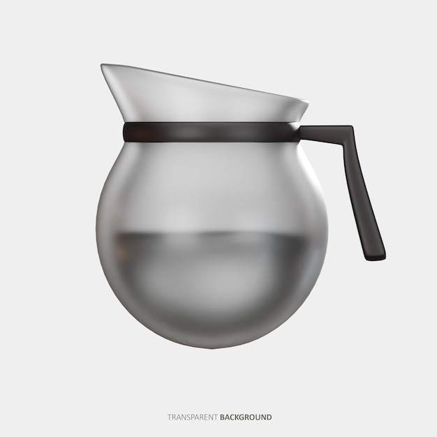 PSD icono 3d de cafetera