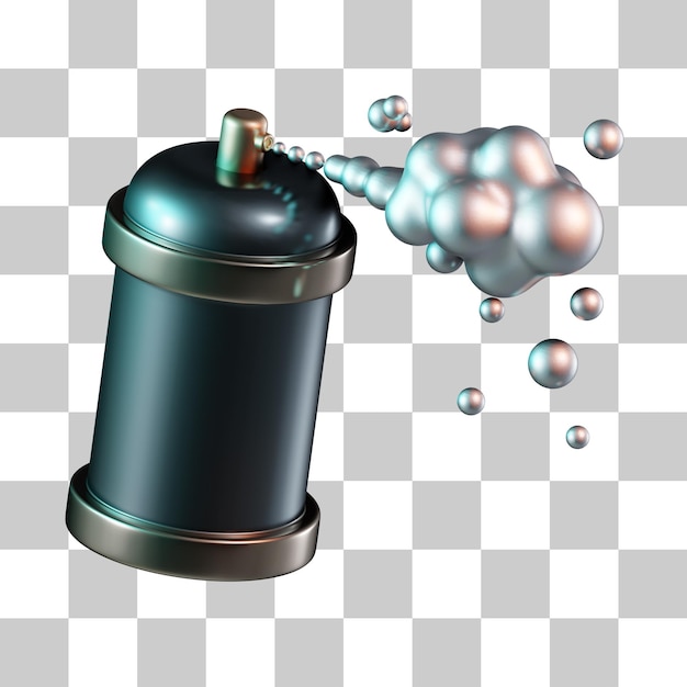 PSD icono 3d de lata de aerosol