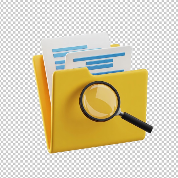 PSD icono de búsqueda de documentos y gestión de archivos