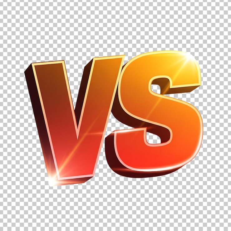 PSD icono de comparación vs 3d dinámico.