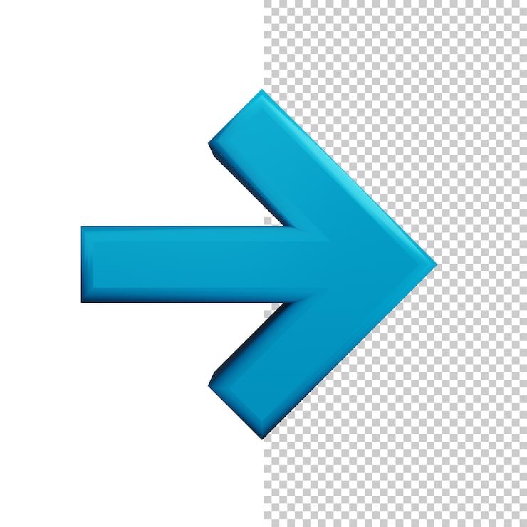 PSD icono de flecha 3d de alta resolución