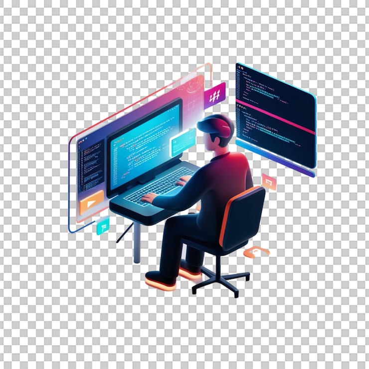 PSD icono de menú 3d aislado en un fondo transparente